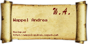 Wappel Andrea névjegykártya